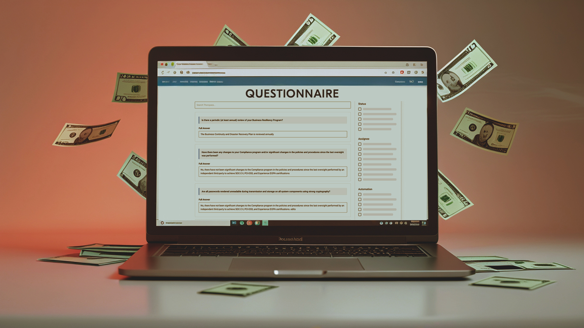 Periodic Questionnaire on Money Laundering &amp; Sanctions Act